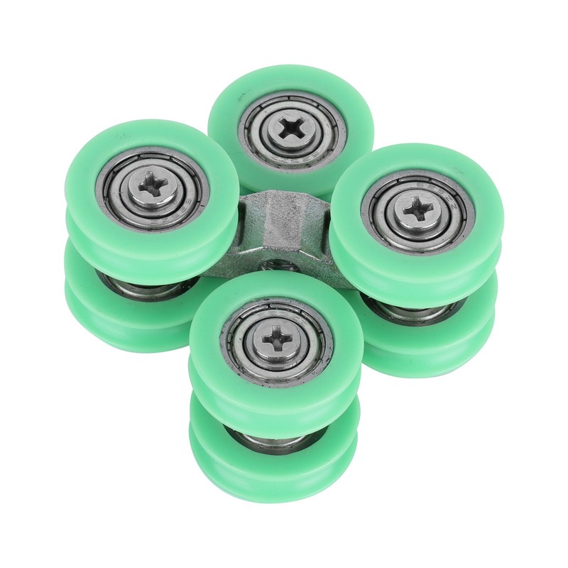 2Pcs UShaped Wheels Stainless Steel 4Wheel Small Rollers Shower Door