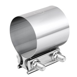 EVIL ENERGY 3.5 Inch Exhaust Clamp,3 1/2" Butt Joint Band Clamp Sleeve Coupler Stainless Steel for Pipes,Mufflers,Catalytic Converters