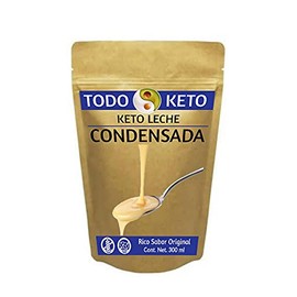 TODO KETO | Leche Condensada Keto sin Azúcar Low Carb | Sin Lactosa, Con Fruta del Monje | Rico Sabor, Empaque Ecológico | Ideal para Hotcakes y Postres | 250g