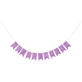 Mini Easter Pennant Banner - Small Garland - 20 Inches (He Is Risen), 5.5'