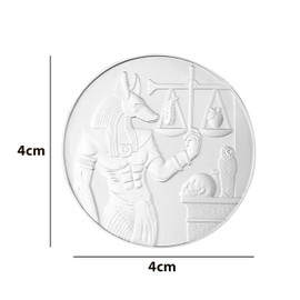 Ancient Egypt Coin Anubis the Protector Egyptian Silver Colour Collectable & Commemorative Art Crafts Decoration for Souvenir Gift Collectors