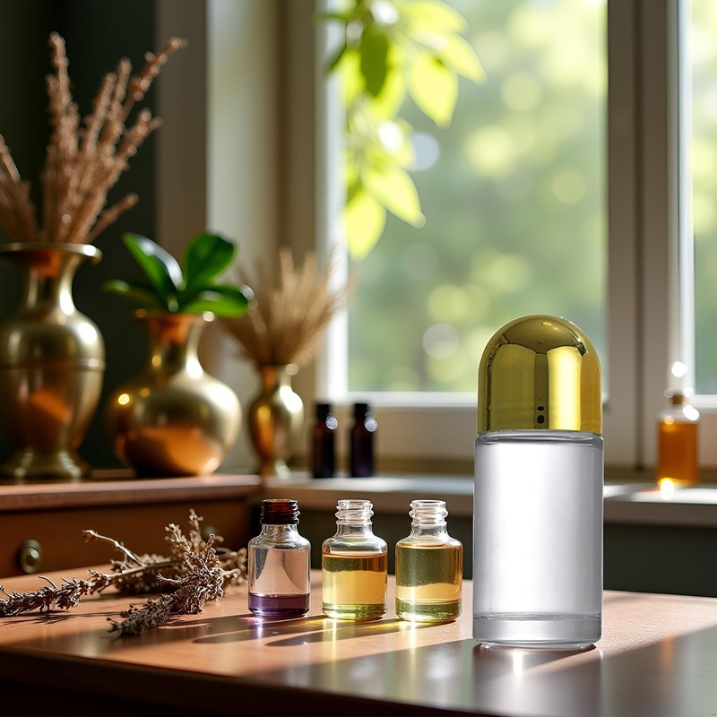 PurYupearl 50ml Glass Essential Oil Roller Bottles,Empty Roller Bottle with