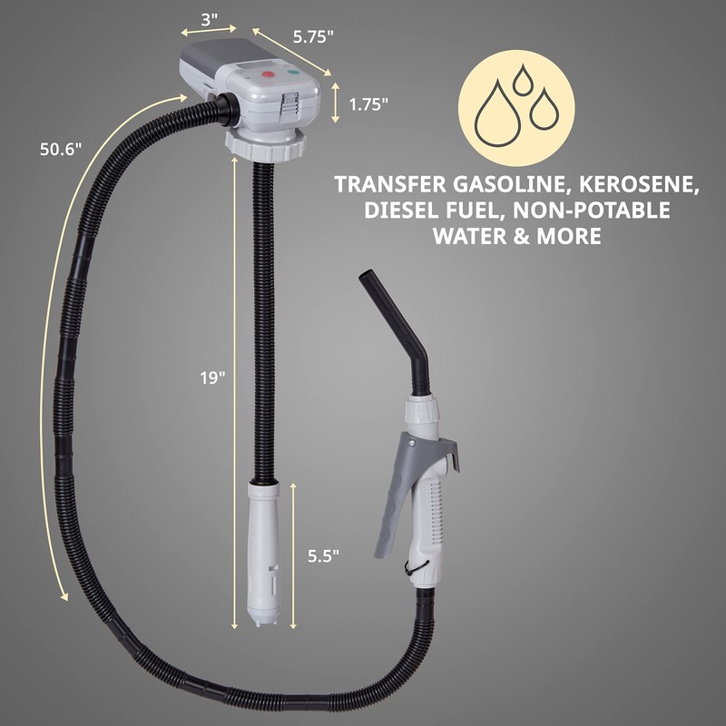 Deway Automatic Fuel Transfer Pump with Nozzle for Flow Control