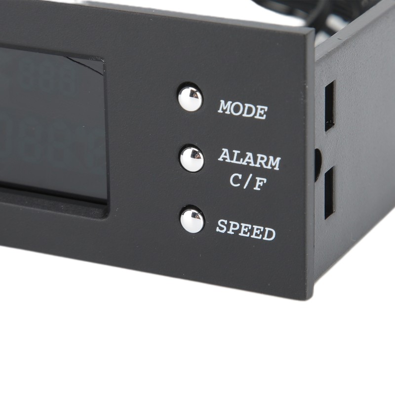 Computer 3‑Fan Speed Controller CPU/HDD/SYS Temperature Control LCD Front Panel