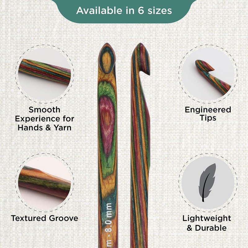 KnitPro Symfonie Double Ended Crochet Hook | 7.00-8.00mm