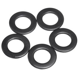 sourcing map 5 Pcs M18 Stainless Steel Flat Washers, 19mm ID x 33mm OD x 3mm Thick Black Zinc Plated Metal Washers for Screws and Bolts