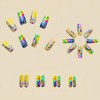 24 Pcs Square Press on Nails Medium Length Fake Nails