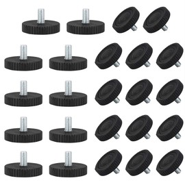 Sourcingmap M8 x 17 x 40mm Leveling Feet Adjustable Leveler Floor Protector for House Furniture Chair Table Cabinet Leg 24 Pack