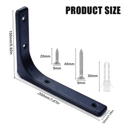 4 Soportes Triangulares para Estanterías de Trípode, Montaje en Pared Soporte para Estante en Forma de L, Soportes de Soporte para Estantes de Alta Resistencia Soporte de Pared para Hogar, Jardín