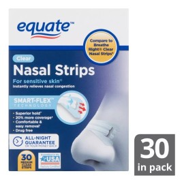 Equate Tiras Nasales Antironquidos Y Descongestion 2 Pack
