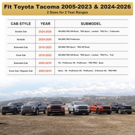 TTX LIGHTING Seat Covers Fit for Toyota Tacoma: 2005-2023 Full Set Fit for Toyota Tacoma Truck Double Crew Cab Car Seat Covers Faux Leather Automotive Seat Cushion Protectors(5 Seats, Red Line)