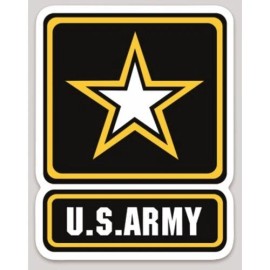 3 Inch Non Reflective United States Army Logo U.S. ARMY Star Vinyl Sticker
