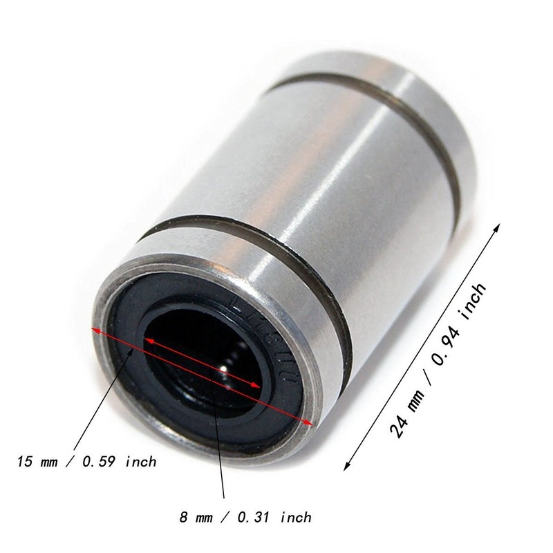 ARCELI 12Pcs LM8UU Linear Bearings for 3D Printer, RepRap Prusa