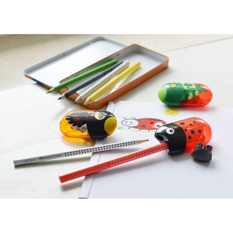 Faber-Castell 183526 Double Sharpener Beetle Including Eraser