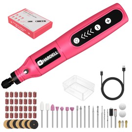 HARDELL Mini Cordless Rotary Tool, 5-Speed 3.7V rechargeable Rotary Tool Kit with 61 Accessories, USB Charging Multi-Purpose Power Tool for Sanding, Polishing, Drilling, Etching, Engraving, DIY Crafts