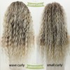 Fencca Long Curly Wigs for Women Ash Blonde Curly Synthetic
