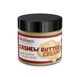 Wellbee's Raw Cashew Butter Cream, No Sugar Added, Non GMO, Paleo, Smooth & Creamy, 100% Pure, Natural, Vegan, SCD Approved - 16 oz Jar