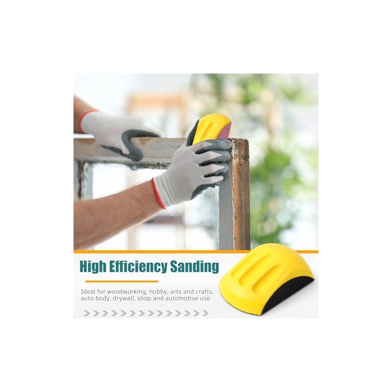 4 Pcs 5 Inch Hook and Loop Mouse Hand Sanding