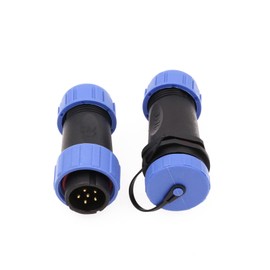 ZBLZGP SP21 6 Pin Waterproof Wire Connector Male Female Electrical Cable Power 15A 500V Gold Plated Brass Conatct Solder Termination Connector