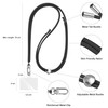 TBOC 2X Cell Phone Lanyard [Black] - Comfortable Universal Smartphone