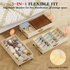 Yecaye Under Bed Storage with Wheels, 2Pack Under Bed Storage