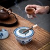 JHNIF Blue and White Porcelain Ashtray with Lid, 5-Inch Ash
