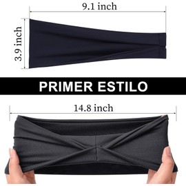 2 Estilos Diademas Deportivas para La Cabeza Unisex, 6-Pack Bandas para El Cabello Deportivas Sweatband, Elástica Banda para El Sudor de Secado Rápido, Antideslizante y Transpirable para Correr, Yoga