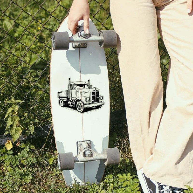 Large 210mm 'Heavy Truck ' Transparent/Clear Sticker Decal for Windows/Cars/Walls