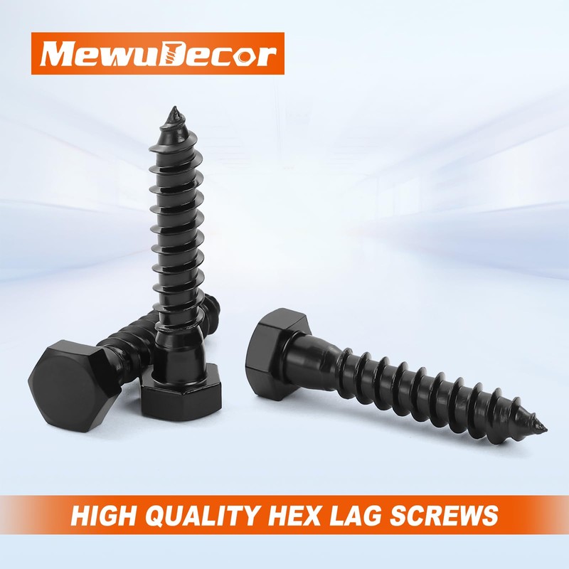 MewuDecor 3/8" x 1-1/2" Hex Head Lag Screws Bolts, External