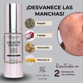 Aclara Manchas, Calma Y Protege Tu Piel Suero Azelaico 5% Momento de aplicación Día/Noche Tipo de piel Todo tipo de piel