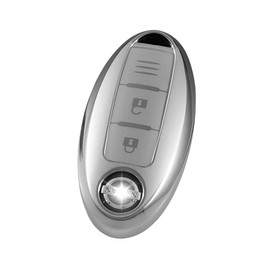 [Kinotaka] Nissan/Mitsubishi ek Cross EV Exclusive TPU Key Case, Juke, New Notebook, Days, Cross, X-Trail, Tiana, Murano, Sunny, 3 Button Design Key Cover, Silver