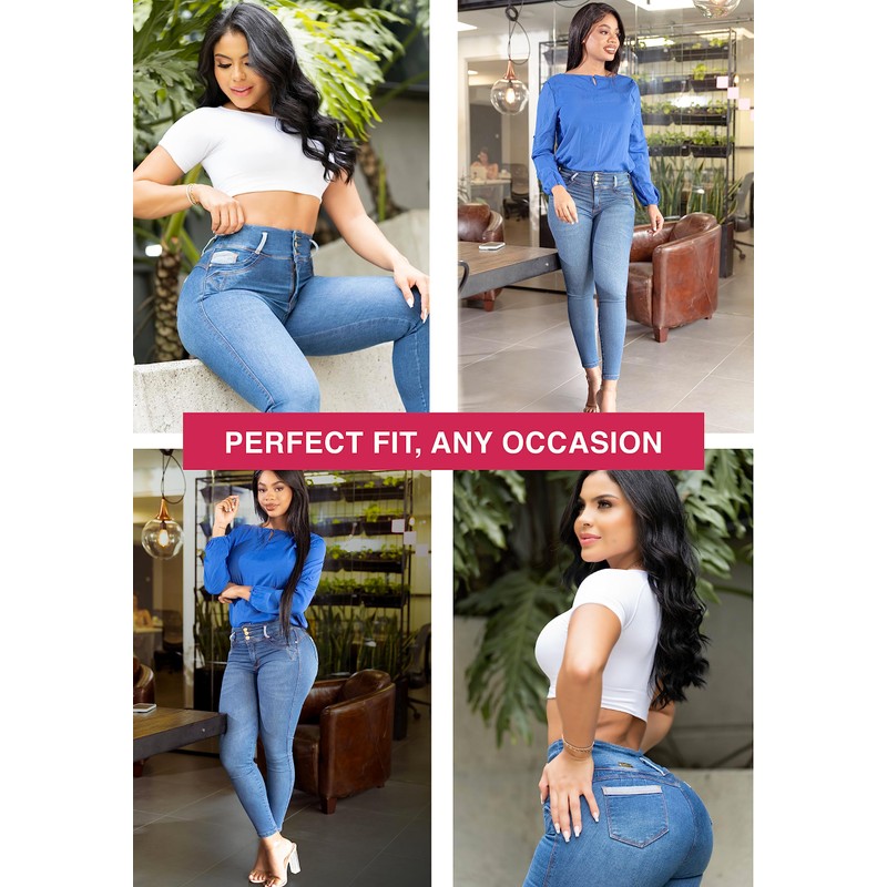 Laty Rose 2016 Jeans Colombianos Levanta Cola Blue Denim Butt