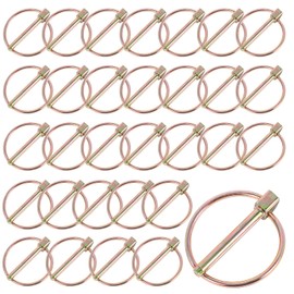 Tolare 30 Pcs Heavy Duty Stainless Steel Lynch Pin Assortment Kit with Ring - 3/16" x 1-7/16" Safety Trailer Coupler Pin for Trucks, Tractors, Trolleys, Lawn Mowers & Trailers