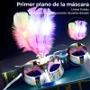 6pc Antifaz Flores Fiesta Máscara Carnaval Cosplay Halloween Floreado /led