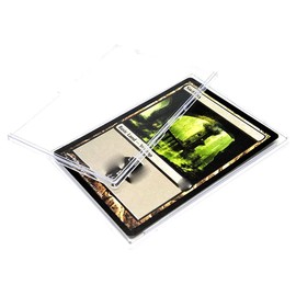 Nvanvmm Cards Sleeves Top Loaders 10 Hard Plastic Card Protector Clear Card Brick + 2 Display Stand