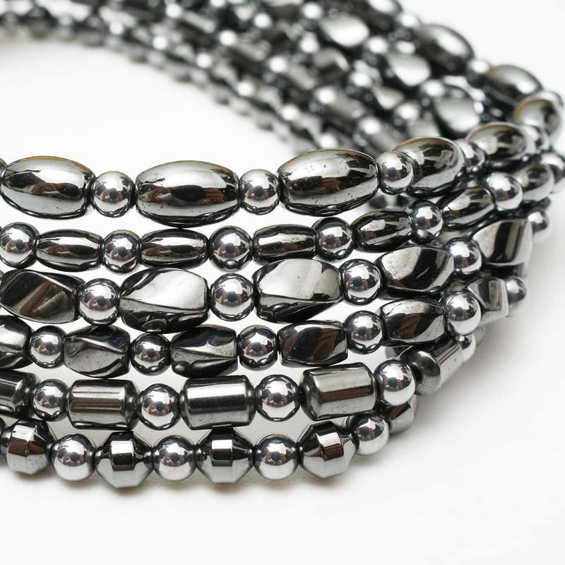 OVER-9 Terahertz Mineral Anklet 4mm Magnetic Hematite Health Accessory Foot
