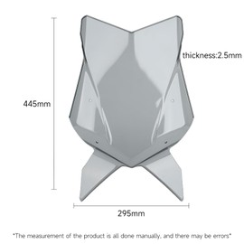 FWXEOZ Windshield DUKE 790 890 Wind Deflector, Wind Shields Compatible with 790 DUKE 2018-2024/890 DUKE 2020-2023 Motorcycle Accessories (Grey)