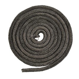 geneX 6mm x 2m Fiberglass Rope Fiberglass High Temperature Stove Gasket Seal for Boiler Furnace Oven Kiln Casting, Black