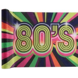 Generique - 80s Table Decoration Party Accessories Colourful 3 m x 30 cm - Multicoloured