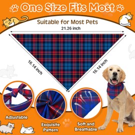 Bulyoou 120 Packs Cute Dog Bandanas Bulk Bandanas for Dogs Triangle Pet Scarf Puppy Kerchief Set Bandanas for Large Medieum Small Pet Costume Accessories (Rustic Style)