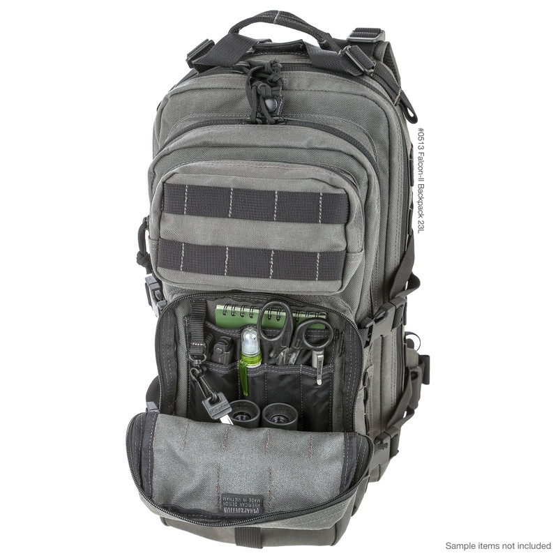 MAXPEDITION Falcon-II Backpack (Wolf Gray) 23L Tactical Backpack, Survival Pack,