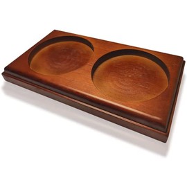 Salt and Pepper Mill Tray,Oak Wood Tray,Pepper Mill Holder & Rest(Inner Dia 7cm)fit many Mills & Shakers Salt & Pepper Grinder Accessories Kitchen Storage Holder Home Decoration Crafts