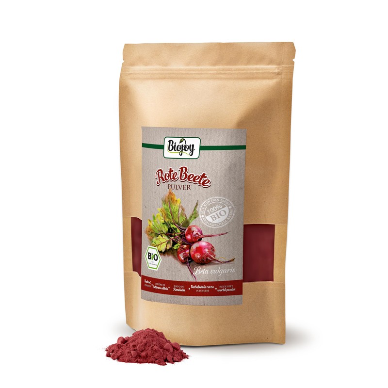 Biojoy Organic Beetroot Powder (500 g), Raw, Ground Beetroot (Beta