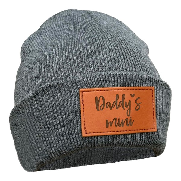 Deluxe Engraved 'Daddy's Mini' Beanie for Babies & Toddlers -