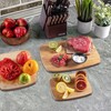 Bamboo Cutting Board Set of 3 - Reversible Wooden Cutting