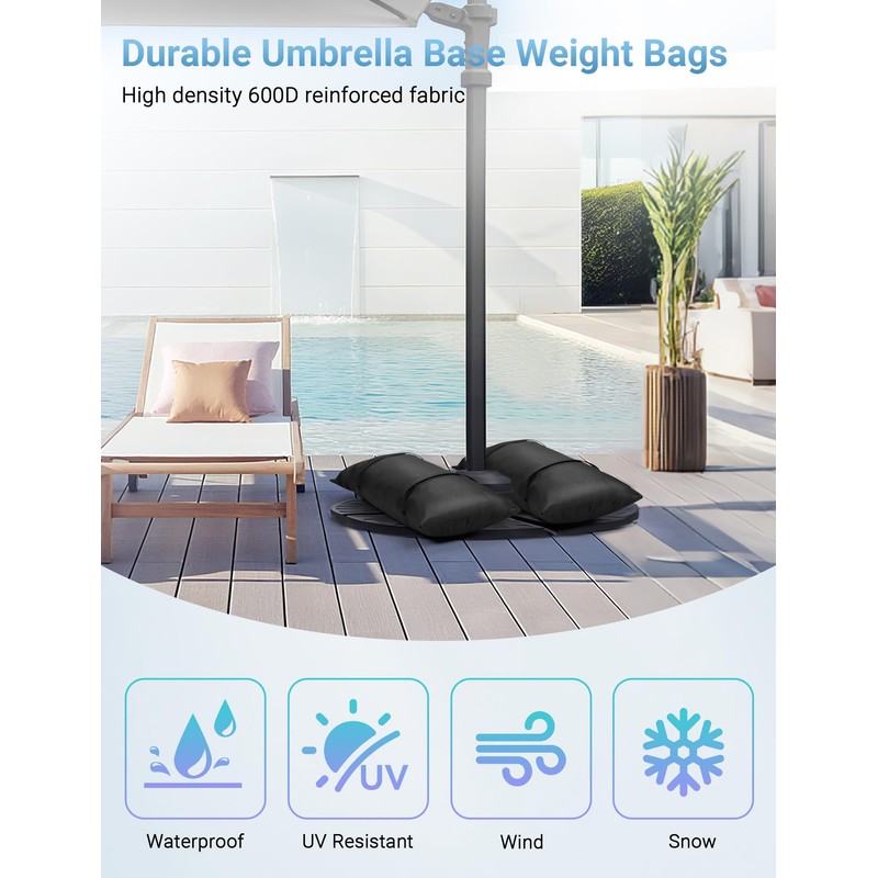 8 Pack Umbrella Base Weights, Sandbags for Umbrellas & Patio
