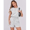 ANRABESS Rompers for Women Summer 2025 Casual Cap Sleeve Crewneck