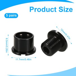 GXGM Chainring Bolts Galvanised Steel Chainring Screw with Chainring Wrench for MTB Road Bikes Mountain Bike Road Bike BMX Crankset (Black), a