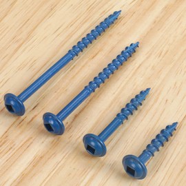 VGBUY Pocket Hole Screws 1 Inch, 160Pcs Pocket Screws #8 x 1, Blue Coated Wood Screws for Exterior, Coarse Thread Square Drive, Self-Tapping Tip
