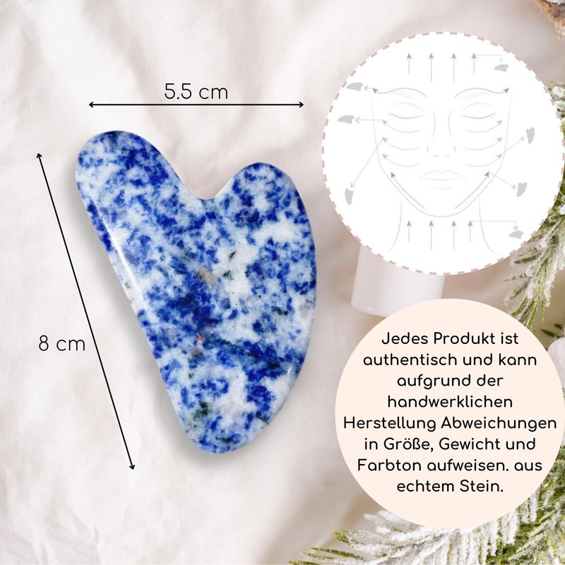 Sun & Sia - Natural Stone Gua Sha - Blue